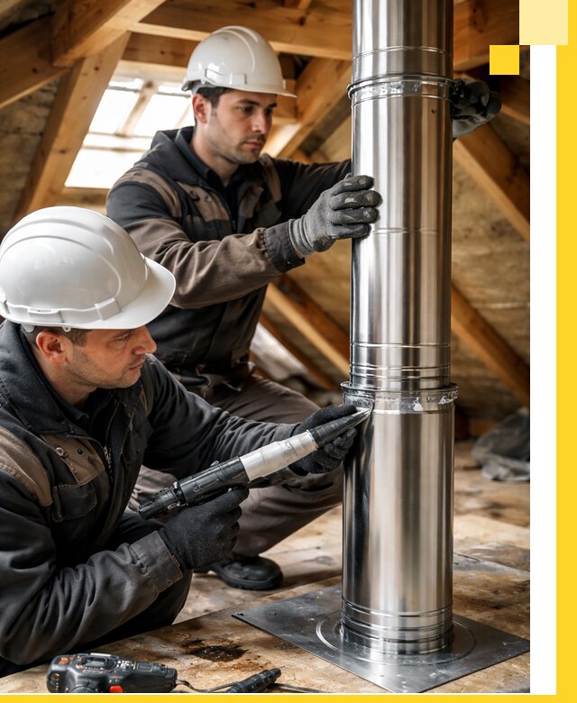 Монтаж дымоходов для каминов в Курске с гарантией качества