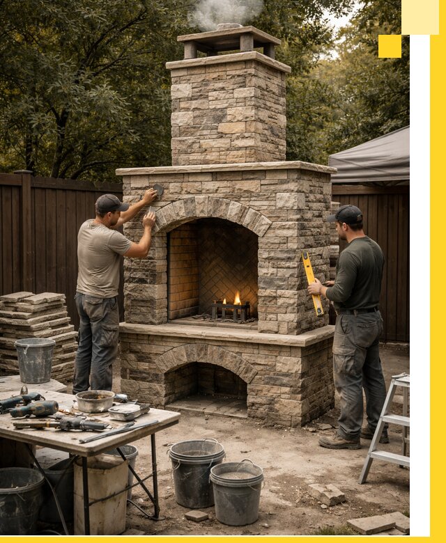 Проектирование и установка уличных каминов в Курске