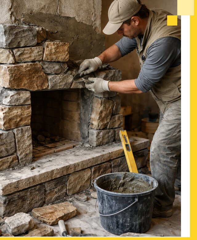 Изготовление и установка каменных каминов под ключ в Курске