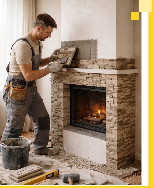 Изготовление и монтаж каминов для дома под ключ в Курске