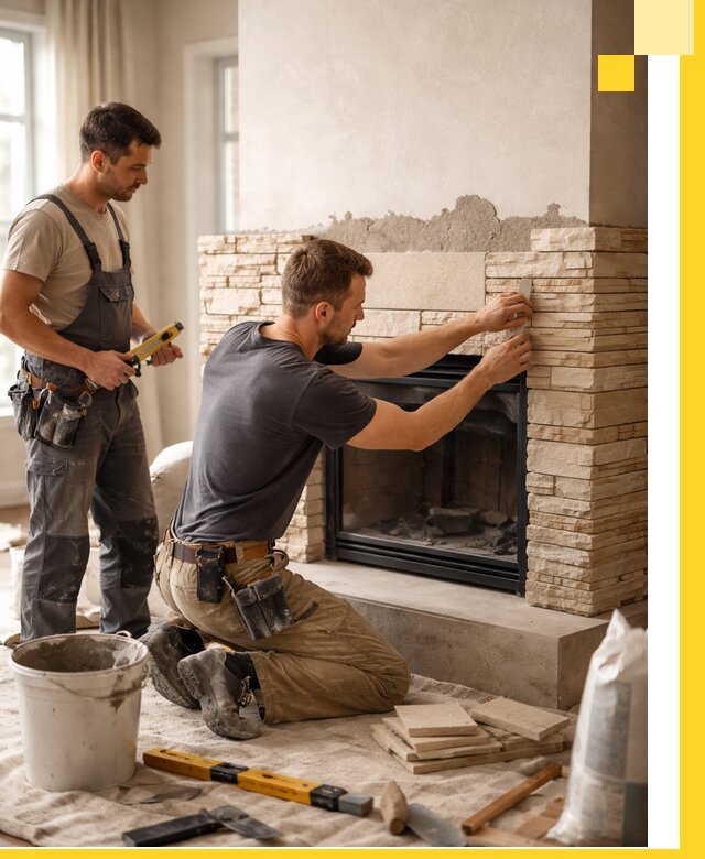 Установка и монтаж каминов для загородного дома в Курске