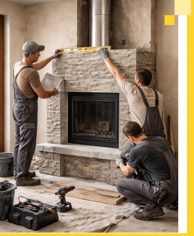 Профессиональный монтаж каминов под ключ в Курске для дома