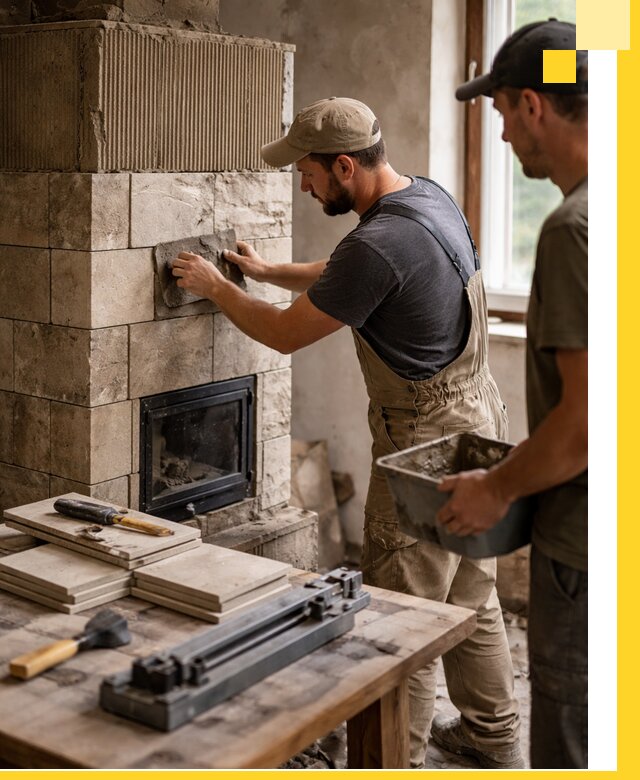 Профессиональная облицовка печей в Курске: керамика и камень