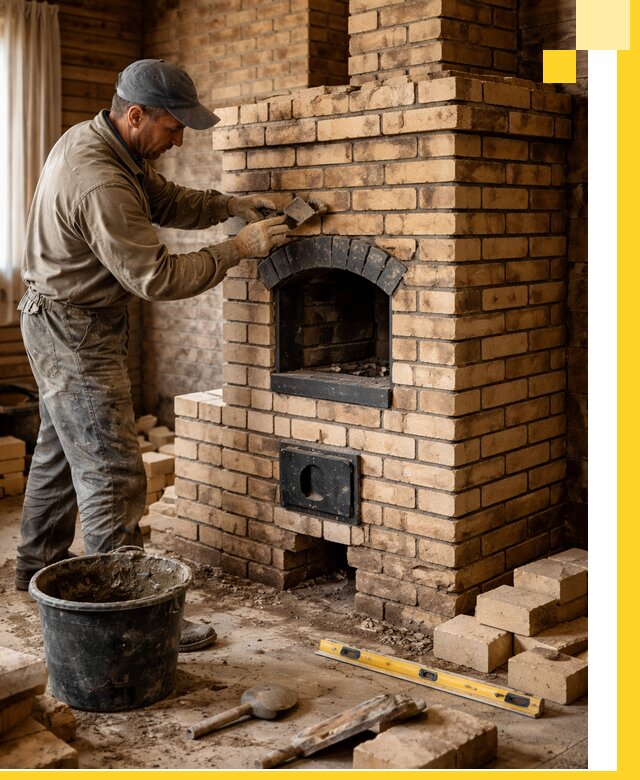 Кирпичные печи под ключ в Курске: проектирование и кладка