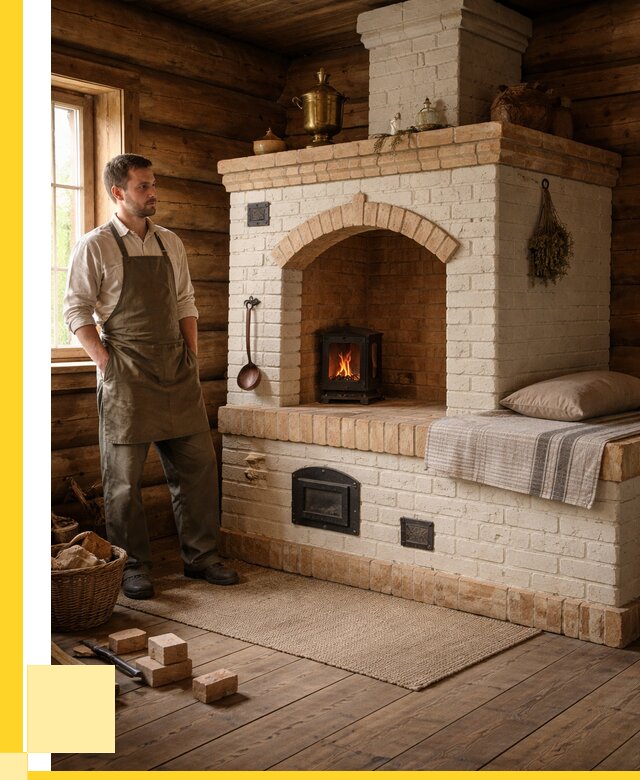 Русские печи с лежанкой под ключ в Курске от 156360 р. ЭриданКус