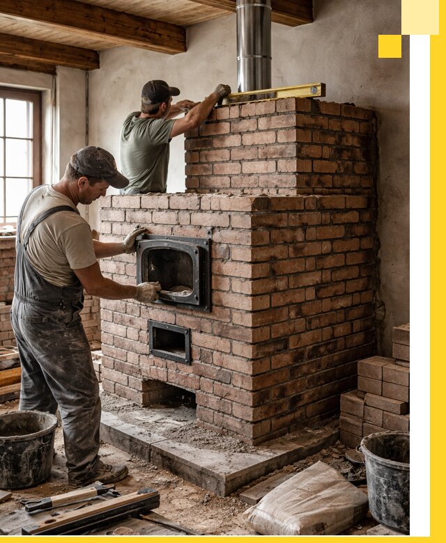 Печи для загородного дома под ключ в Курске — монтаж и сервис