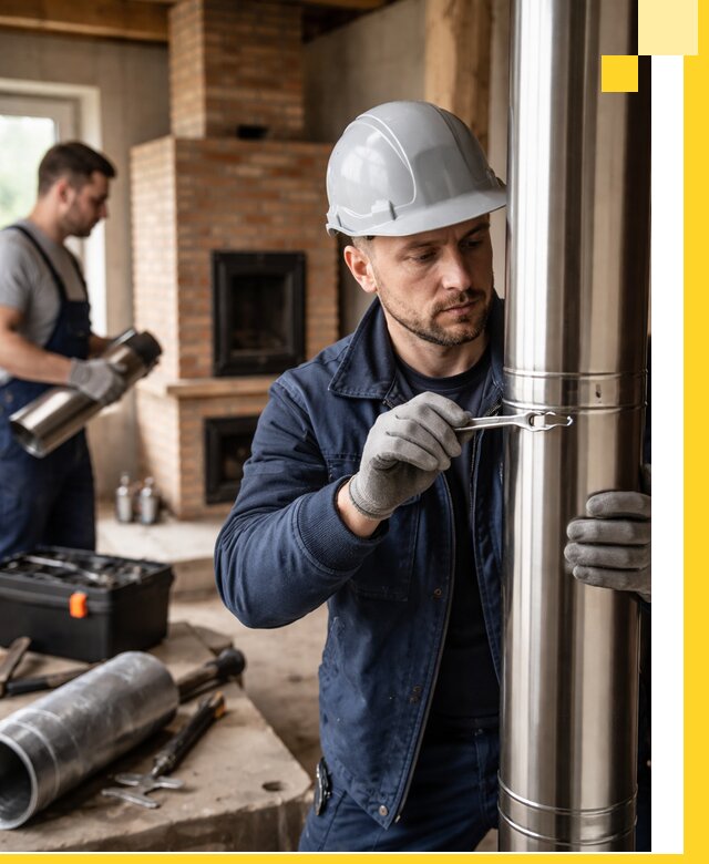 Профессиональный монтаж дымоходов для печей в Курске