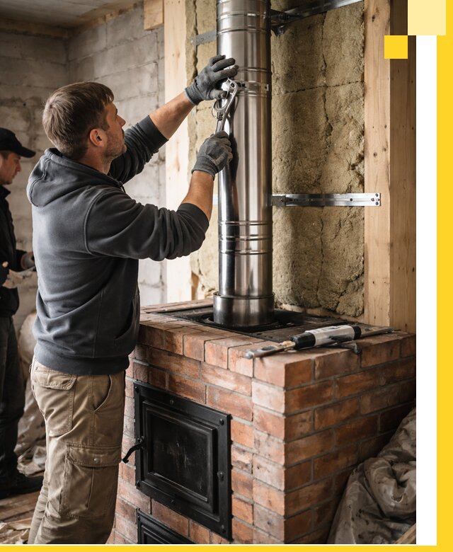 Изготовление и монтаж печей и дымоходов под ключ в Курске