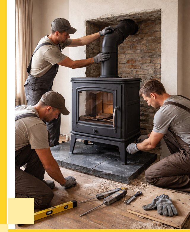 Монтаж печи камина в частном доме в Курске от 26060 р. | ЭриданКус