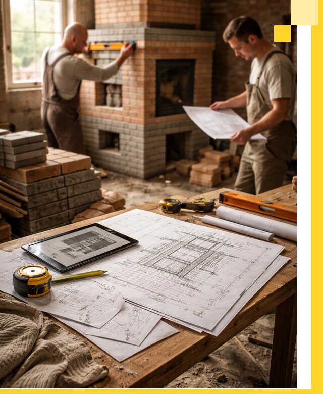 Проекты печей и каминов с индивидуальным дизайном в Курске