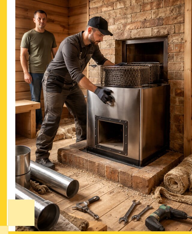 Монтаж банных печей под ключ в Курске от 18763 р., ЭриданКус