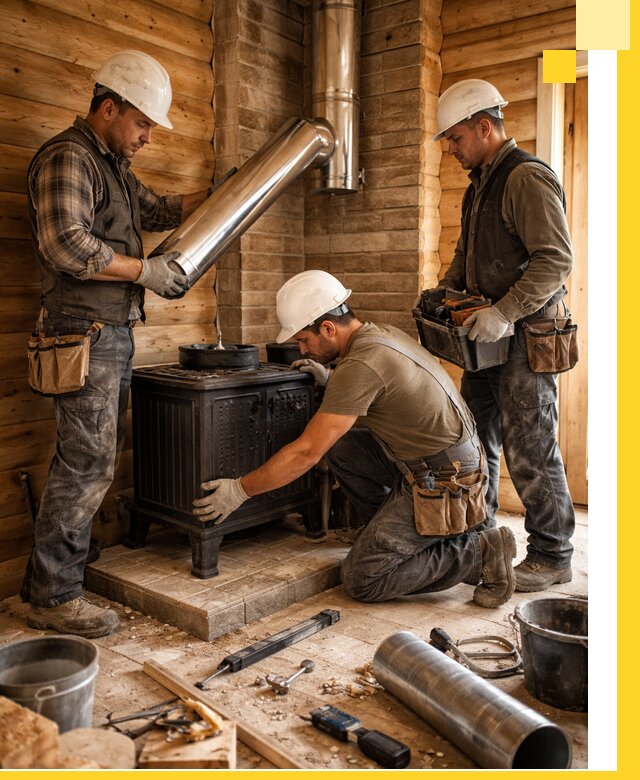 Профессиональный монтаж банных печей и дымоходов в Курске