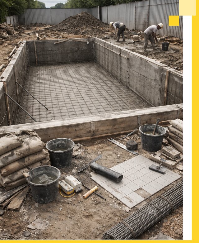 Строительство бассейнов под ключ в Курске, дизайн и монтаж