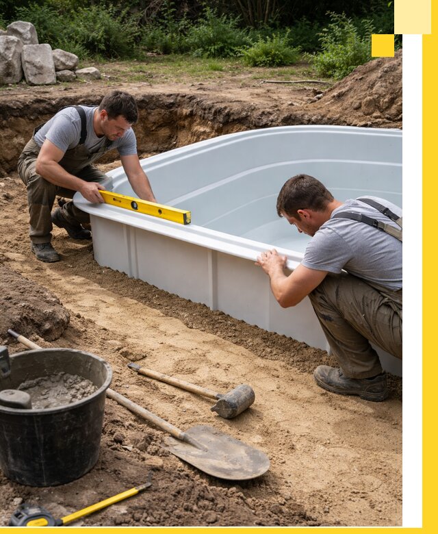 Производство и установка пластиковых бассейнов в Курске под ключ
