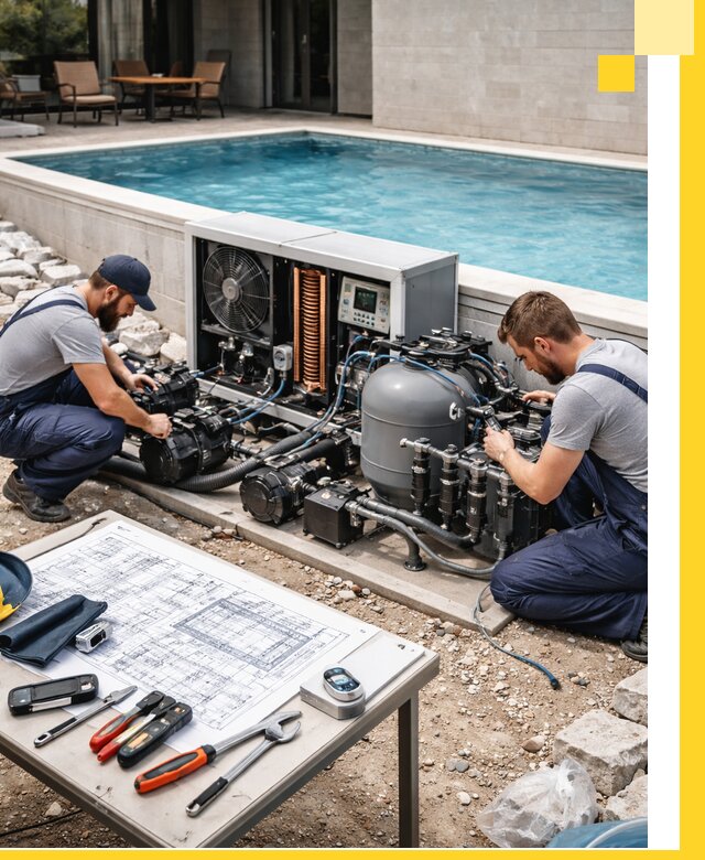 Проектирование и монтаж бассейнов с подогревом в Курске