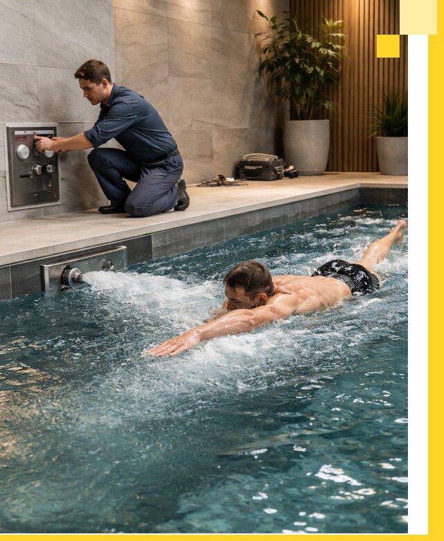 Проектирование и монтаж бассейнов с противотоком в Курске