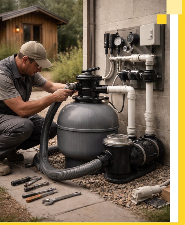 Продажа и монтаж фильтров и насосов для бассейнов в Курске