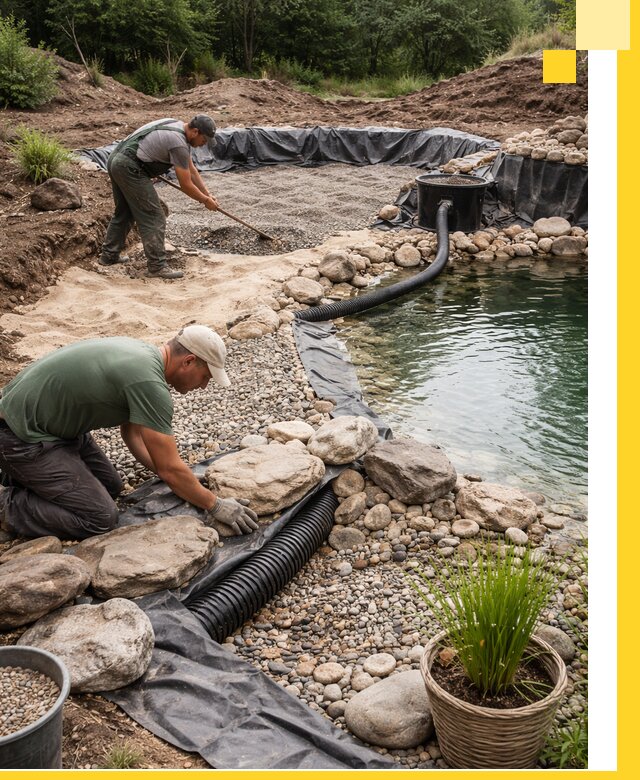 Строительство природных бассейнов и озер в Курске под ключ