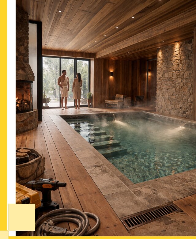 Проекты бань с бассейном под ключ в Курске от 78180 р., ЭриданКус