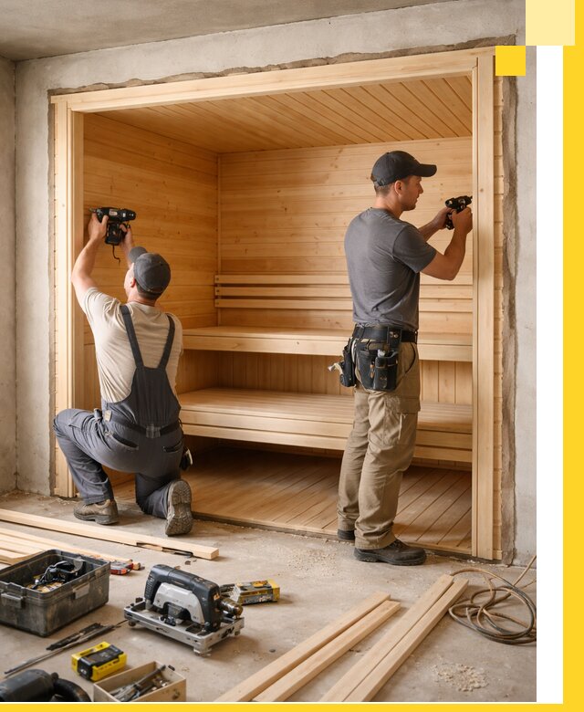 Монтаж саун под ключ в Курске — проектирование и установка