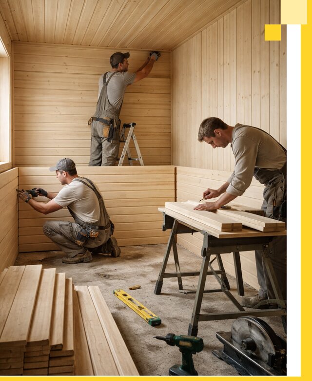 Обшивка саун в Курске из натуральной древесины под ключ