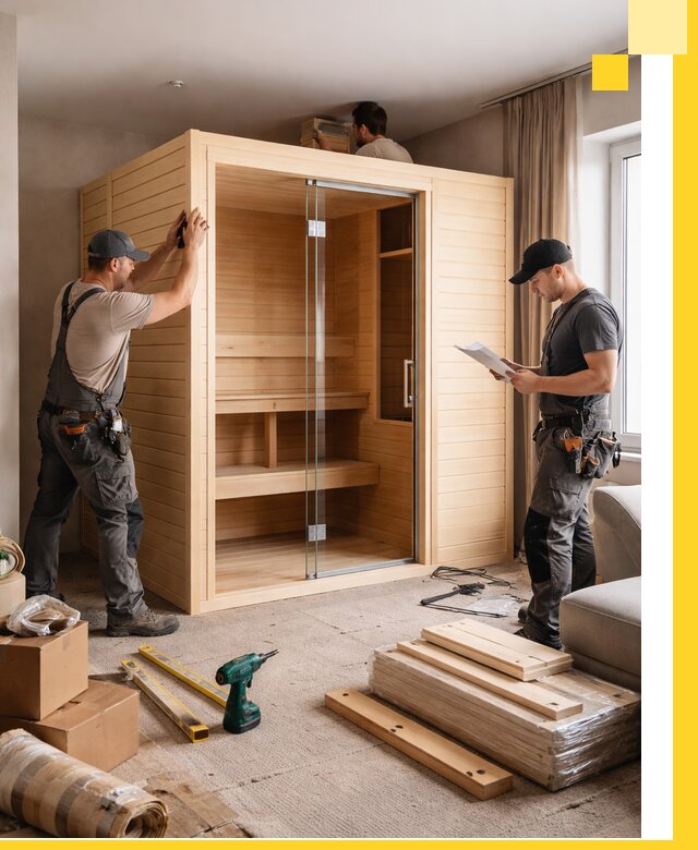 Установка и благоустройство саун в квартире в Курске