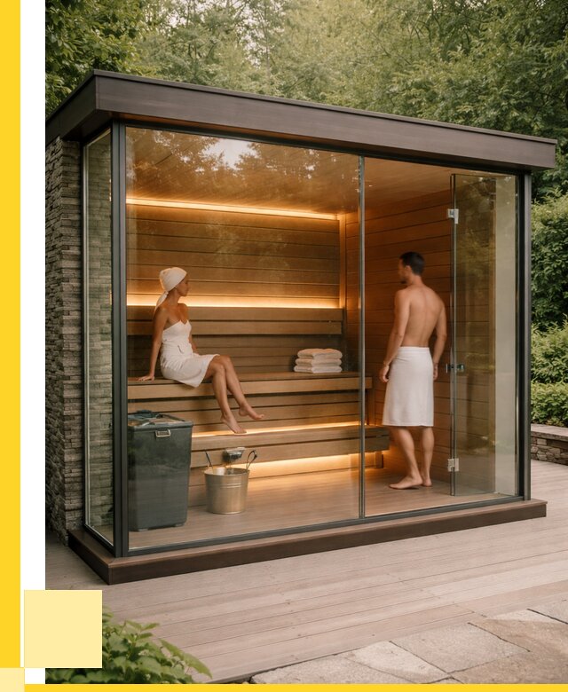 Сауна стеклянная и двери для сауны в Курске от 260600 р. | ЭриданКус
