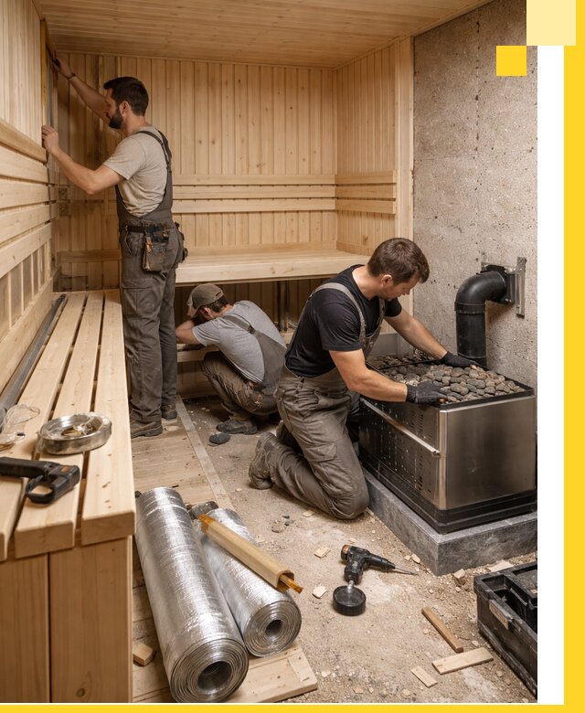 Индивидуальные сауны на заказ в Курске под ключ, проект и монтаж