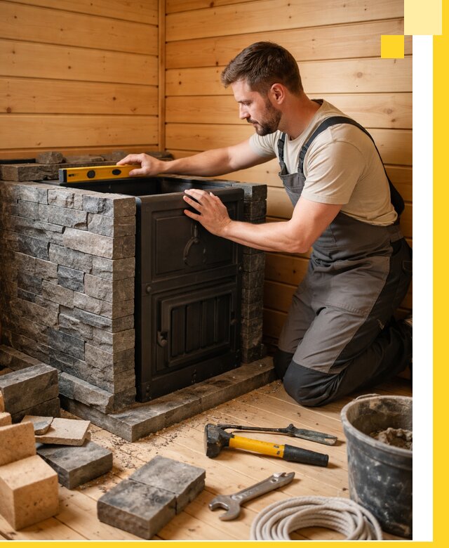 Производство и установка печей для саун под ключ в Курске