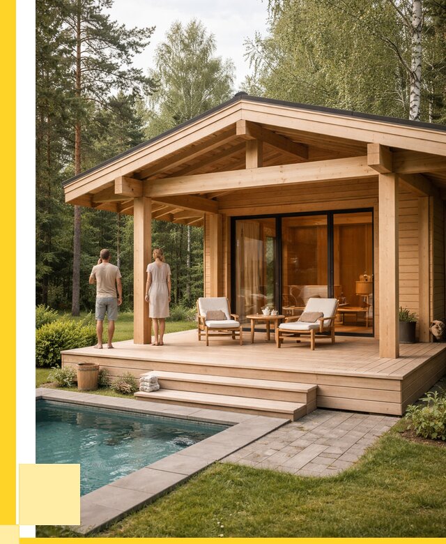 Бани с террасой под ключ в Курске от 625440 р. | ЭриданКус