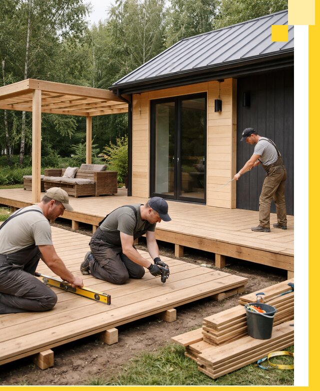 Строительство бань с террасой и бассейном под ключ в Курске