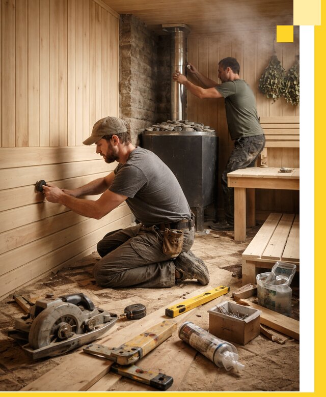 Полное строительство и оснащение парных под ключ в Курске