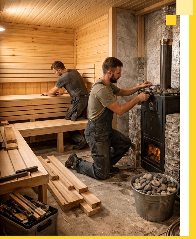 Дизайн и строительство интерьеров бань под ключ в Курске