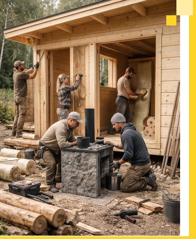 Купить баню под ключ в Курске строительство монтаж отделка