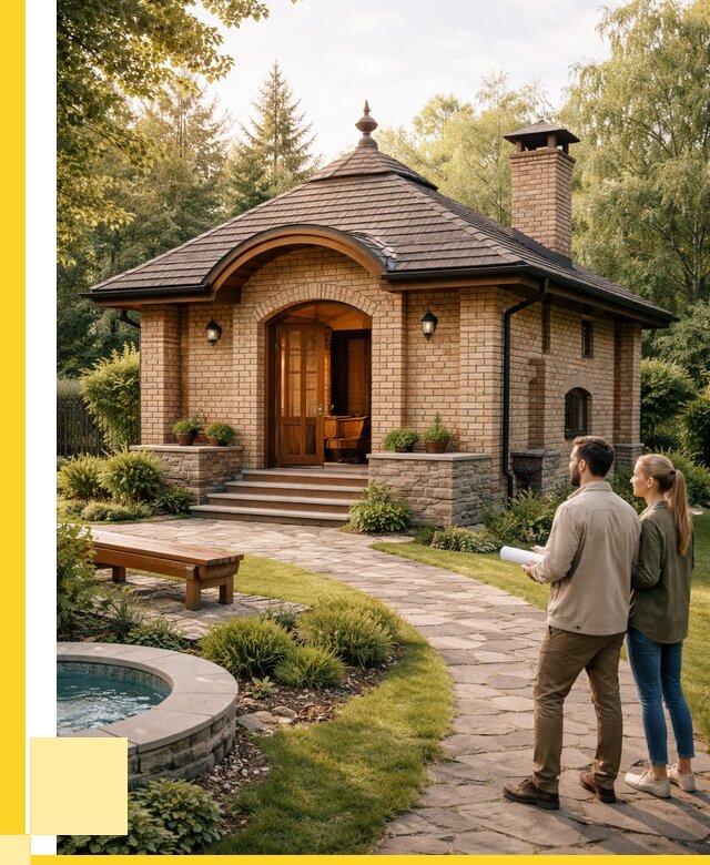 Проект кирпичной бани в Курске от 31272 р. | ЭриданКус