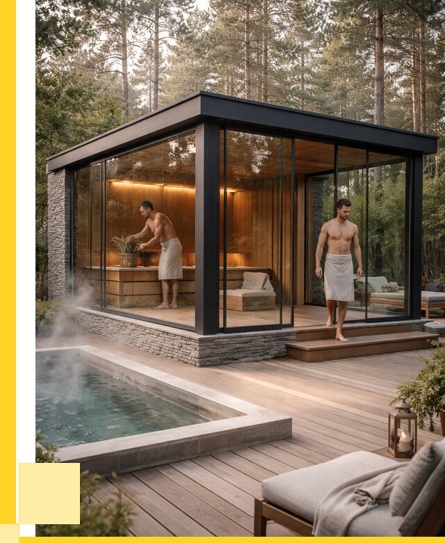 Стеклянные бани и двери в Курске от 469080 р. | ЭриданКус