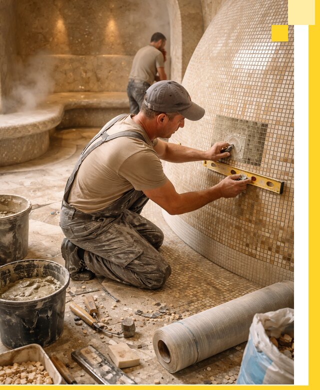 Хамам под ключ в Курске: проектирование, строительство, отделка