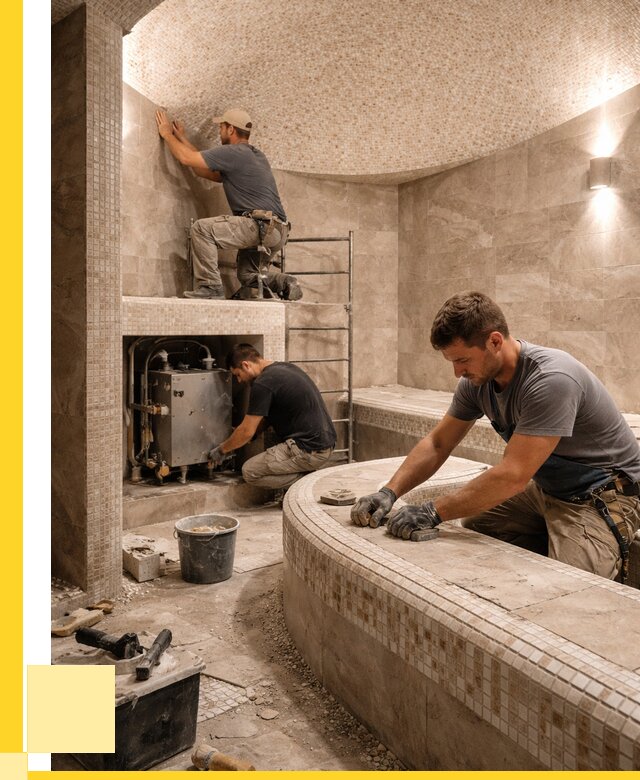 Монтаж хамамов под ключ в Курске от 260600 р. ЭриданКус