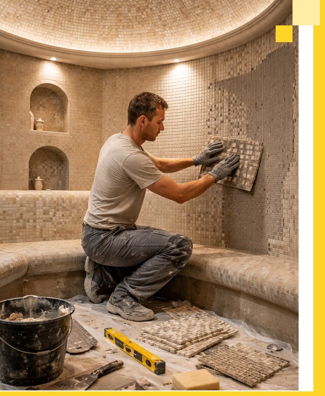 Устройство и монтаж домашнего хамама под ключ в Курске