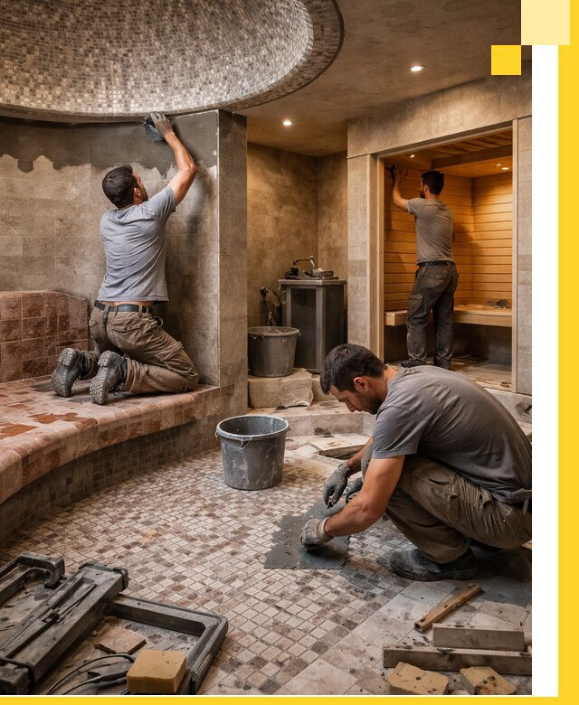 Проект и строительство хамама бани и сауны под ключ в Курске