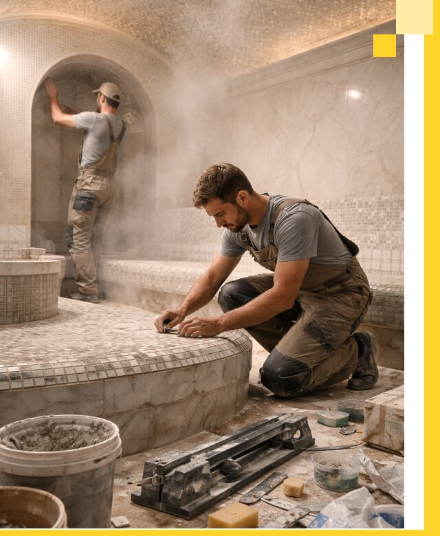 Профессиональный дизайн хамама и SPA под ключ в Курске