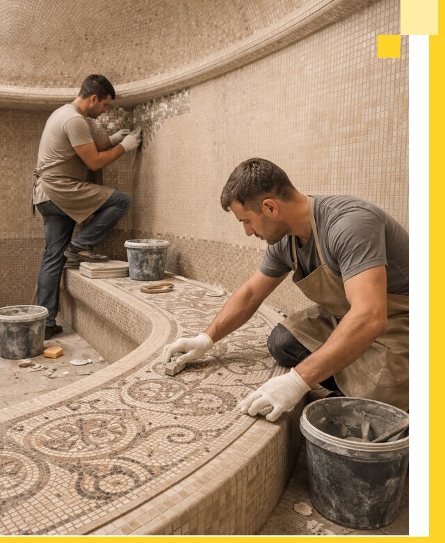 Плитка для хамама в Курске, укладка, подбор и поставка