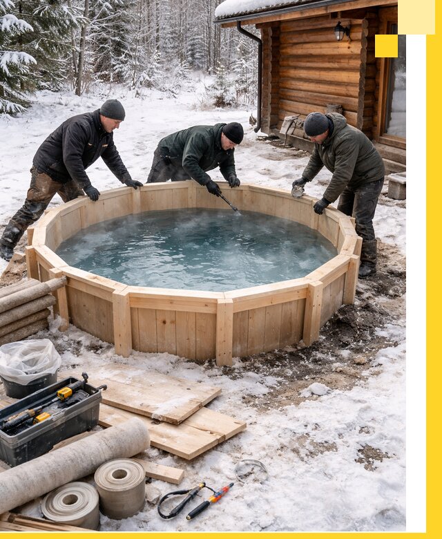 Изготовление и установка ледяных купелей под ключ в Курске